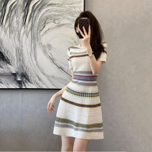 Design Sense Unique Fashionable Age-reducing Versatile Knit Dress