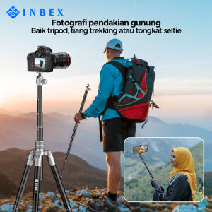 INBEX IB6 Kamera tripod Profesional Fluid Head Monopod Traveling Ball Head Aluminum Alloy Horizontal Rotation Camera Tripod