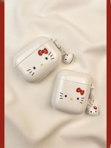 Cartoon Butterfly Knot KT Cat Airpods Protective Case Wireless Bluetooth Apple pro Earphone Cover Second Generation TPU Soft Shell