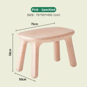 MU FENG ZHI NAN | Anti-Collision Eco-Friendly Plastic Kids Study Table and Chair Set Nordic INS Design Compact Size for Bedroom Kindergarten Learning and Play