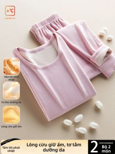 YUNASHA | Bộ Quần Áo Lót Dày Cotton Cho Mùa Thu Đông