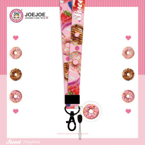 Short Wide Doughnut Mobile Phone Lanyard Couple Cute Cartoon Necklace Strap Mobile Phone Accessories by JoeJoe Studio