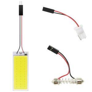 YEGBONG | Car Interior LED Panel Light Kit Super Bright COB Universal Adapters For Auto