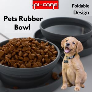 Cat and Dog Food Bowl Rubber Bowl Foldable Bowl Dish Storage Flexible Pet Feeder Drinking Bowl Water Dispenser Rubber Bowl