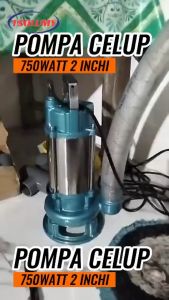 Tsolumy Pompa Celup Multi Fungsi SPV-750ST Stainless 750W untuk Limbah/Kolam/Ikan/Tambak/Sawah