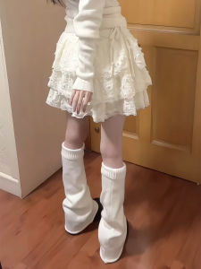 Sweet Spicy Yellow Half-length Skirt for Women Summer Design Sensation Short Cake Skirt with High Waist and Lace Details