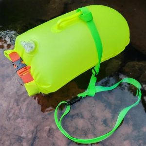 Swim Bucket Dry Bag Inflatable Open Swim Buoy Towable Dry Bag with Boating Rafting Swimming Bucket Water Sports Safety Bag