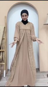 PROMO GAMIS LEBARAN GAMIS CRINGKLE AIRFLOW COMBINASI BURKAT GAMIS DEWASA JUMBO LD 110 - 120 BAJU WANITA MUSLIMAH TERBARU TERLARIS VIRALL