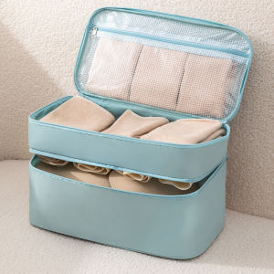 Travel Underwear Storage Bag Waterproof Clothing Organizer for Bras And Pants Three-In-One Double Layer Oxford Cloth Bag