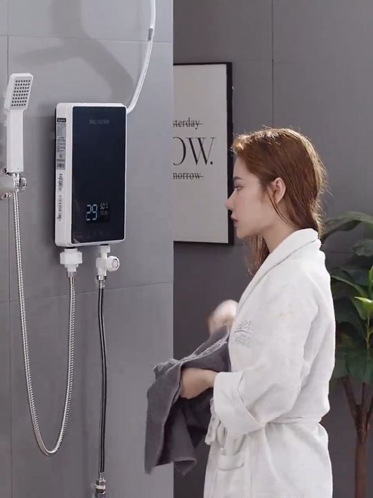 Electric water heater Shower 6000W LCD Touchscreen Smart Instant Water Heater Household Small