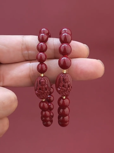 已开光 招财 普陀山保真朱砂八大守护神手串紫金砂本命佛手链十二生肖礼物 Attract Wealth Putuo Mountain Authentic Cinnabar Eight Guardian Deities Bracelet Purple and Gold Sand Zodiac Buddha Bracelet Twelve Zodiac Gifts