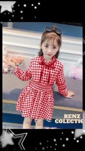 Dres Anak Perempuan Model Smock Dengan Aksesoris Pita