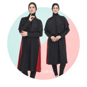 Tunishia Kurta Muslimah Swimsuit / Baju Renang Longdress Hijab Syari