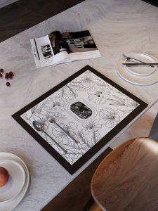 หรูหราระดับไฮเอนด์โต๊ะรับประทานอาหารเสื่อกันน้ํากันความร้อนฉนวนกันความร้อนเสื่อทนความร้อนใช้ในบ้านทนอุณหภูมิสูง