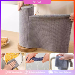 20pcs/Roll Microfiber Towels: Reusable Absorbent Dish Cloths for Home Kitchen Cleaning