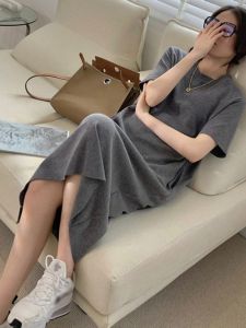 Straight Casual Loose Sporty Maxi Dress