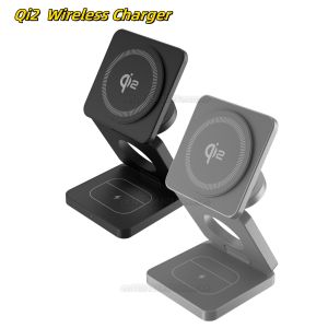 Qi2 Wireless Charger 3 In 1 Foldable Magnetic For iPhone 16 15 14 13 Pro Max AirPods Apple Watch 9 8 7 Fast Charging Station