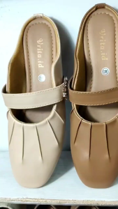 Sandal Wanita Mules Slip On Korean Style Elegan Kekinian