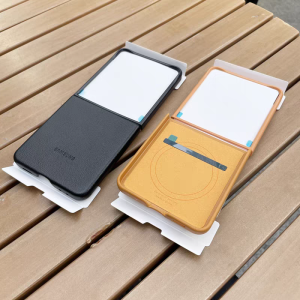 Samsung | Original Leather For Magsafe Shockproof Case Samsung Galaxy Z Flip7 SM-F766B 5G Slim Camera Protector Wireless Charging Cover