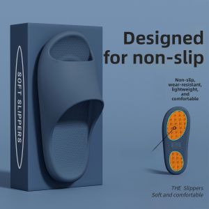 Mens Summer Indoor Home EVA Particle Soft Bottom Bathroom Anti-slip Slippers Comfortable Casual Style Slip-On Shoes