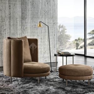 Italian Style Luxury Metal Fabric Casual Sofa Nordic Simple Grand Villa Club Living Room Sofa Combination Soft Sponge Filling