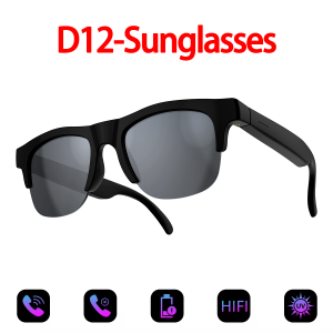 laxasfit | LAXASFIT 2026 New Mens Smart Glasses Womens Bluetooth Glasses Voice Call Control Music UV Polarized Sunglasses