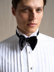 Silk Leather Bow Tie