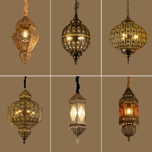GUZHIYI | Southeast Asian Retro Iron Pendant Light