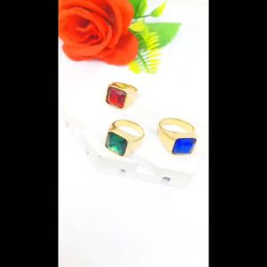 CINCIN COWO TITANIUM PERSEGI COLLOR FASHION ANTI KARAT DAN ANTI LUNTUR (COD)