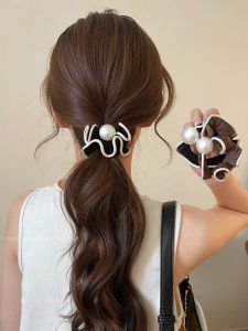 ยางรัดผมทรงกระดูกสัตว์สไตล์ฝรั่งเศส ยางรัดผมยืดหยุ่นสูงสำหรับผู้หญิง รุ่นใหม่ปี 2025 ไม่ทำลายผม ตกแต่งผม