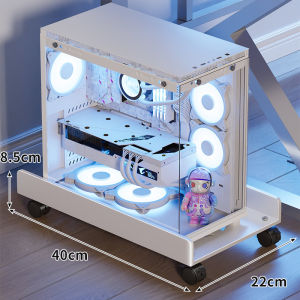 Mobile Desktop PC Organizer with Wheels