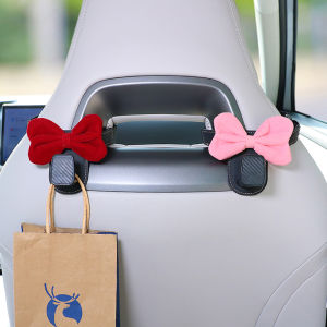 Butterfly Knot Sports Car Seat Back Hook Integrated Design Multi-Functional Womens Style Durable ABS Material for Auto Storage