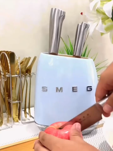 SMEG knife Set 6 Piece Knife Set + Knife Block 6 Colors Available