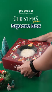 Kotak Natal / Box Christmas / Christmas Square Box Window 22x22x75cm