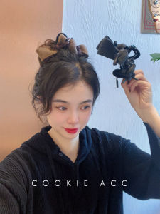 Large Size Shark Hair Clip Womens Fashion Accessories French Lazy Style Butterfly Knot Ball Head Hair Claw Cookie Brand