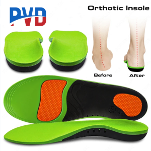 PVD 1Pair Orthotic Insoles High Arch Support Shoe Insoles Flat Feet Plantar Fasciitis Shoe Inserts Work Boot Running Hiking Basketball