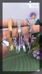 Premium Stainless Steel Kada  / Bracelet Bangle - Om Muruga Kappu