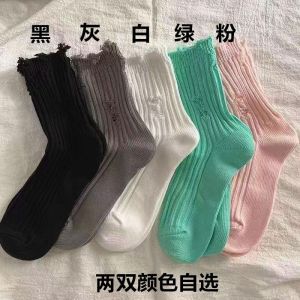 Mens Cotton Crew Socks Casual Breathable Hole Design Anti-Odor Summer Style Couples Socks Comfortable All Season Long Tube