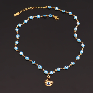 Blue Color Charms Necklace: A Stylish & Lucky Gift for Women & Men