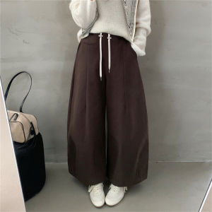 Quần Ống Rộng Cho Bà Bầu Dáng Rộng Thoải Mái Mùa Thu Đông Quần Dài Thường Ngày Cạp Cao Màu Trơn Quần Dài Cho Phụ Nữ Mang Thai