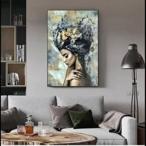 BILIBILI | Modern Marble Girl Posters and Prints Wall Art Canvas Painting Nordic Picture Home Decoration for Living Room Decorative