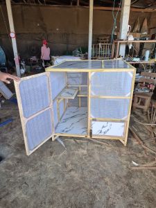 กรงเลี้ยงแมวแบบมีมุ้งกันยุง ขนาด100×90×90ซม. ล้อมสองชั้นกันยุง