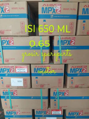 OLI MPX 2 0.65L 650ML 10W-30 SL JASO MB IDE ISI 24 BOTOL 1 DUS PERDUS CARTON KEMASAN BARU NEW