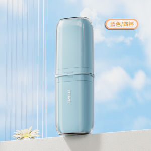 Travel Toothbrush Storage Box Mouthwash Cup Men Women Portable Brush Teeth Cup Dental Care Kit Set Outdoor Camping Supplies