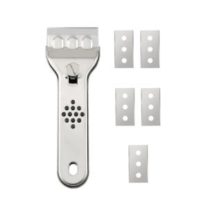 Stainless Steel Scraper Tool Glass Window Tile Wall Paint Scraper Kitchen Cleaner Shovel with Blades for Cleaning Cooker &Fridge