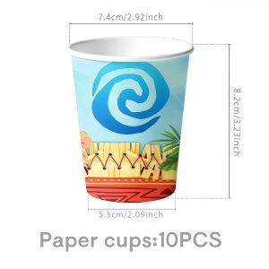 Hasbro | Ocean Theme Birthday Party Decoration Tableware Plates Cup Balloon Kids Favor Baby Shower Girls Party Supplies Photo Props Booth