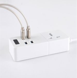 TB-T06 1 Universal Socket 4 USB Port Outlet Charger Heavy Duty Power Strip Extension - 3.1A USB Charging with Overload Protection