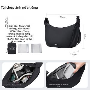 Ulanzi | Túi Máy Ảnh Đeo Chéo Dáng Bán Nguyệt HMN1 Siêu Nhẹ 350g Vải Nylon Chống Sốc Nhỏ Gọn Tiện Du Lịch