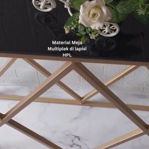 Meja Konsol Minimalis Dekorasi Ruang Tamu / Meja Rias / Meja Console Hexagonal Minimalis