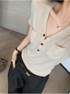 V.C.I | Elegant Slimming V-neck Short Sleeve T-shirt